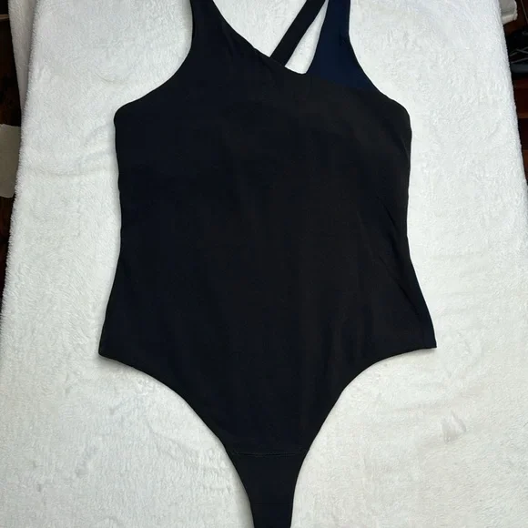 Lululemon one piece thong body suit True Navy and Black, size 8 - Picture 2 of 15
